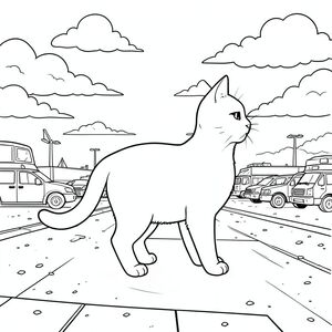 solo, động vật đơn, bốn chân, một đầu, một đuôi, đúng giải phẫu, con mèo, Đường nhựa, đường nhựa, máy bay, Taxi, Xe cộ, kim loại, bê tông, , u ám, Bầu trời, Đám mây, Ánh sáng mặt trời, , Sự phản chiếu, Phản chiếu, Chuyển động, tốc độ, khoảng cách, Đường chân trời, phong cảnh, góc rộng, Toàn cảnh, Chi tiết, Thực tế, , chuyên nghiệp, , sắc nét, tiêu điểm, Thành phần, Khí quyển, , , hạt, bụi, mảnh vụn,, trang màu, nghệ thuật đường, nền trắng, trang màu, nghệ thuật đường, nền trắng, Lời nhắc tiêu cực:  hai đầu, hai đầu, đầu phụ, hai đuôi, đuôi phụ, hai thân cây, thân phụ, năm chân, thêm chân, ba chân, sáu chân, ba cánh, thêm cánh, đột biến, biến dạng, giải phẫu xấu, thừa chi, hợp nhất, dính, trùng lặp, nhiều động vật, nhiều đối tượng, bảng nhân vật, xấu xí, bệnh hoạn, đột biến, biến dạng, tứ chi dị dạng, quá nhiều chân, quá nhiều đuôi