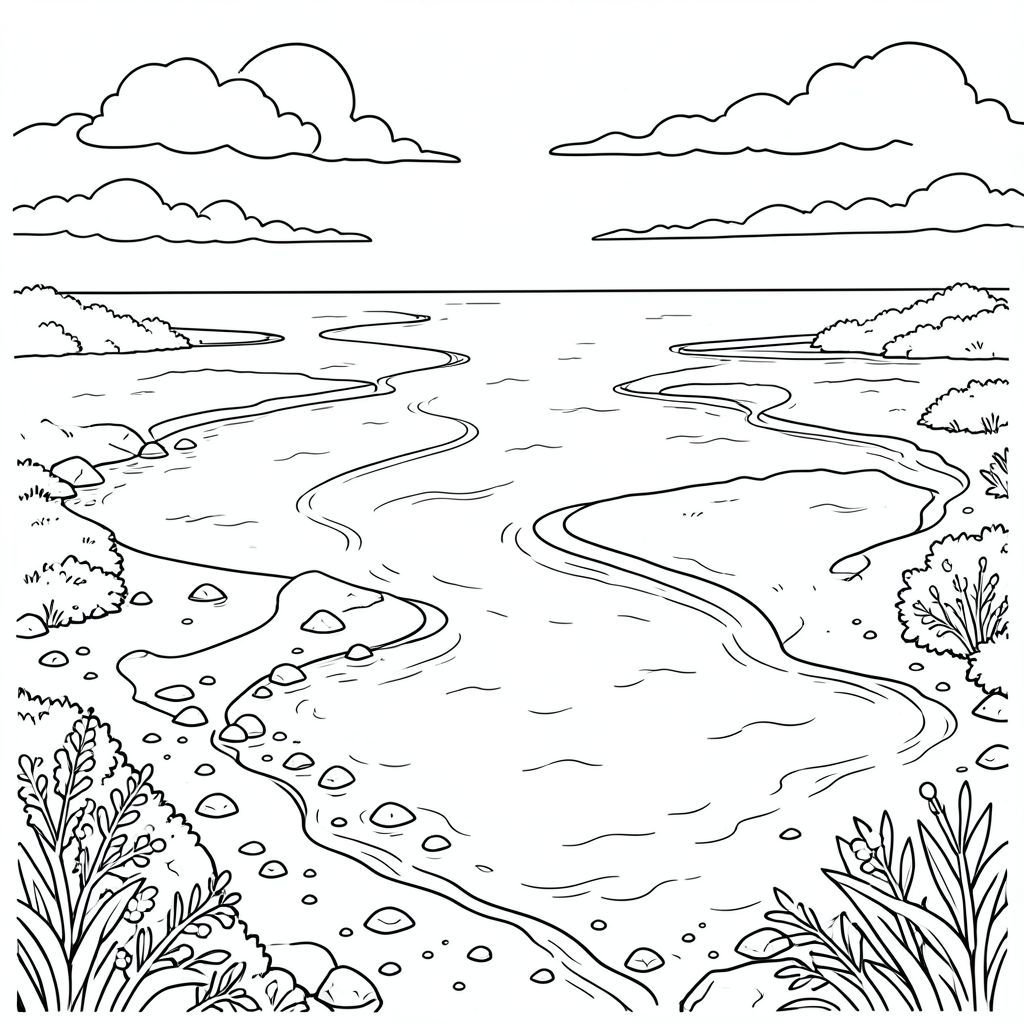 solo, (động vật đơn: 1.3), (bốn chân: 1.3), (một đầu: 1.3), (một đuôi: 1.2), (đúng giải phẫu: 1.4), động vật, Sông, uốn lượn, đồng bằng, rộng, rộng, bãi cát, đảo, đá, bờ biển, nước, trong sáng, ánh sáng mặt trời, bầu trời, mây, đường chân trời, độ sâu, phối cảnh, kết cấu, tắt tiếng, u ám, ấm áp, mát mẻ, phản chiếu, ướt, cát, khoáng chất, đá, thảm thực vật, bờ biển, bờ biển, dòng nước, độ sâu, toàn cảnh, góc rộng, trên không, xem,  trang màu, nghệ thuật đường nét, nền trắng, trang màu, nghệ thuật đường nét, nền trắng, (solo: 1.3), (chủ đề đơn: 1.2), (đúng giải phẫu: 1.4), (giải phẫu hoàn hảo: 1.3), (tỷ lệ chính xác: 1.2)