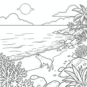 solo, (động vật đơn: 1.3), (bốn chân: 1.3), (một đầu: 1.3), (một đuôi: 1.2), (đúng giải phẫu: 1.4), động vật, Đường bờ biển nhiệt đới, nước trong, ánh sáng mặt trời, sóng, cát, đá, san hô, thảm thực vật, tươi tốt, , ấm áp, mùa hè, đường chân trời, bầu trời, đám mây, đại dương, độ sâu, sự phản chiếu, mịn, mịn, đánh bóng, kết cấu, đá, bờ biển, bờ biển, cát, ánh sáng mặt trời, ấm áp, , mở rộng, rộng, toàn cảnh, xem, đẹp như tranh vẽ, bình dị, yên tĩnh, điềm tĩnh, thanh thản,, trang màu,  Nghệ thuật đường nét, nền trắng, trang màu, nghệ thuật đường nét, nền trắng, (solo: 1.3), (chủ đề đơn: 1.2), (đúng giải phẫu: 1.4), (giải phẫu hoàn hảo: 1.3), (tỷ lệ chính xác: 1.2)