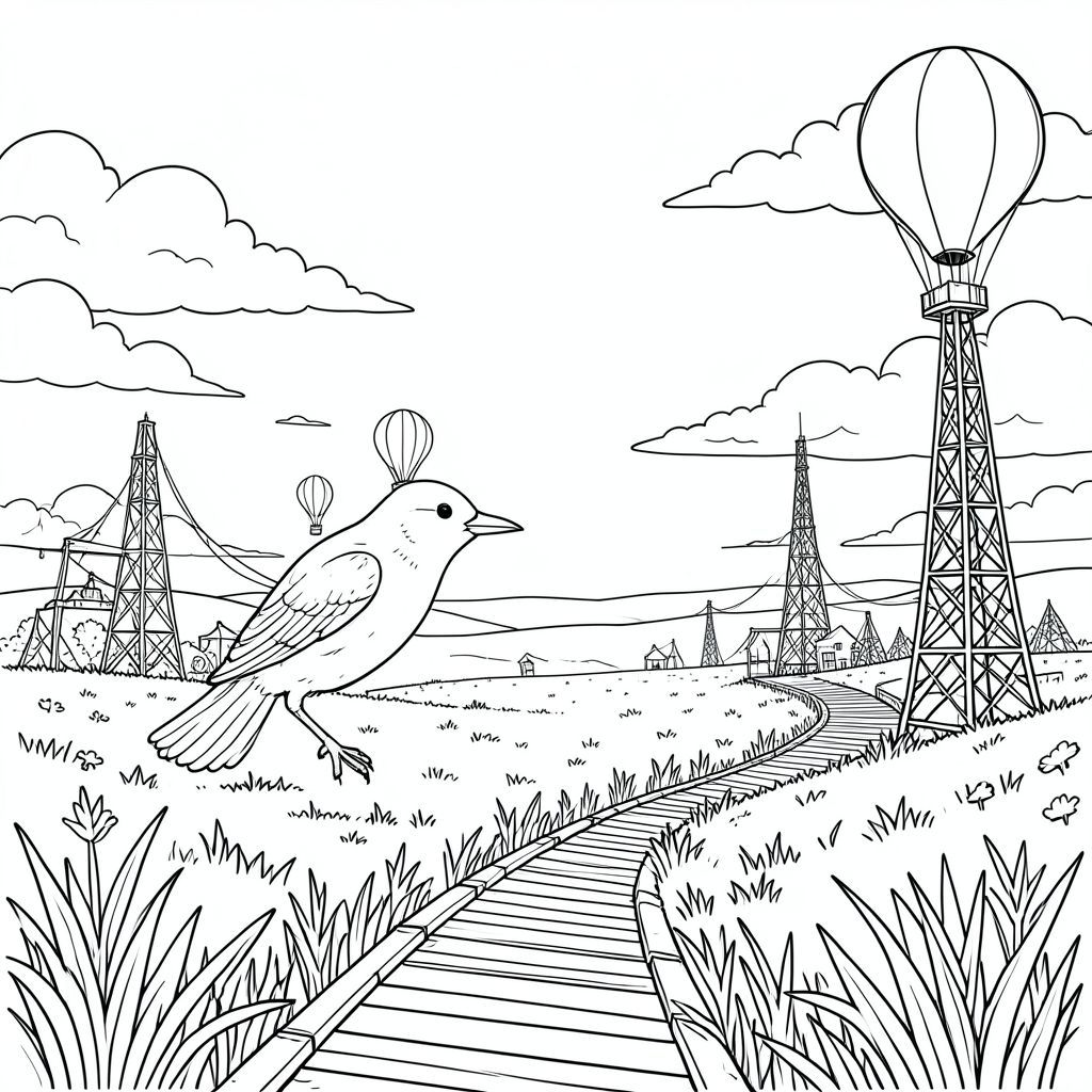 Solo, (một con chim: 1.3), (hai chân: 1.2), (hai cánh: 1.2), (một mỏ: 1.2), (chính xác về mặt giải phẫu: 1.4), chim, cánh đồng, rộng lớn, mở rộng, nắng, , quang đãng, bầu trời, những đám mây, cấu trúc kim loại, khinh khí cầu, lễ hội, , trên không, phong trào, gió, khí quyển, nâng cao, con đường, tiền cảnh, chi tiết, thực tế, đẹp như tranh vẽ, mở rộng, phong cảnh, kim loại, năng động, chuyển động, yên bình, thanh thản, rộng lớn, mở, bầu trời, đường chân trời, cao, cấu trúc, trang màu,  Nghệ thuật đường nét, nền trắng, trang màu, nghệ thuật đường nét, nền trắng, (solo: 1.3), (chủ đề đơn: 1.2), (đúng giải phẫu: 1.4), (giải phẫu hoàn hảo: 1.3), (tỷ lệ chính xác: 1.2)