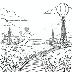 Solo, (một con chim: 1.3), (hai chân: 1.2), (hai cánh: 1.2), (một mỏ: 1.2), (chính xác về mặt giải phẫu: 1.4), chim, cánh đồng, rộng lớn, mở rộng, nắng, , quang đãng, bầu trời, những đám mây, cấu trúc kim loại, khinh khí cầu, lễ hội, , trên không, phong trào, gió, khí quyển, nâng cao, con đường, tiền cảnh, chi tiết, thực tế, đẹp như tranh vẽ, mở rộng, phong cảnh, kim loại, năng động, chuyển động, yên bình, thanh thản, rộng lớn, mở, bầu trời, đường chân trời, cao, cấu trúc, trang màu,  Nghệ thuật đường nét, nền trắng, trang màu, nghệ thuật đường nét, nền trắng, (solo: 1.3), (chủ đề đơn: 1.2), (đúng giải phẫu: 1.4), (giải phẫu hoàn hảo: 1.3), (tỷ lệ chính xác: 1.2)