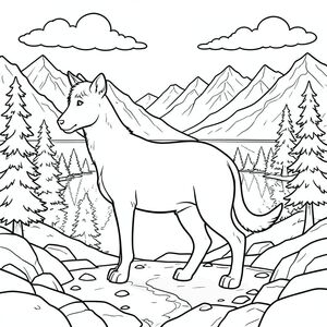 solo, chủ đề đơn, bốn chân, một đầu, một cái đuôi, đúng về mặt giải phẫu, thú vật, Hồ Alpine, Đỉnh tuyết, núi đá, sự phản chiếu, ánh sáng mặt trời, những đám mây, phối cảnh khí quyển, trắng, Địa hình đá, cây thông, trang màu, nghệ thuật đường, nền trắng, solo, chủ đề đơn, đúng về mặt giải phẫu, giải phẫu hoàn hảo