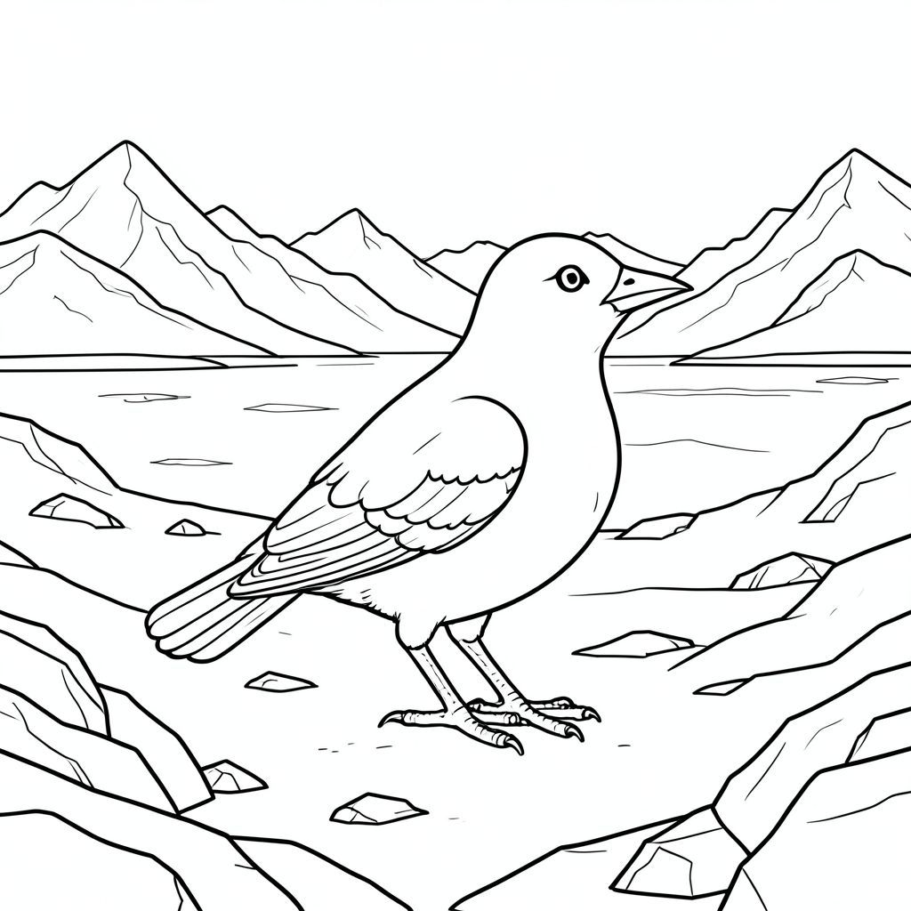 solo, một con chim, hai chân, hai cánh, một mỏ, chính xác về mặt giải phẫu, chim, Lãnh nguyên đóng băng, rộng lớn, núi, Đỉnh xa, tuyết, băng, phong cảnh, rộng lớn, hoang vắng, Địa hình đá, trang màu, nghệ thuật đường, nền trắng, Solo, chủ đề đơn, Đúng về mặt giải phẫu, Giải phẫu hoàn hảo