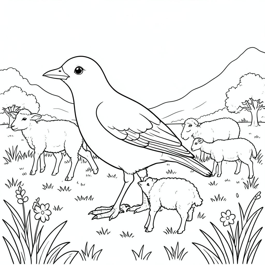 Độc lập, một con chim, hai chân, hai cánh, một mỏ, chính xác về mặt giải phẫu, chim, đồng cỏ, mở rộng, mùa xuân, cừu con, mẹ, Trẻ sơ sinh, Ánh sáng mặt trời, Chi tiết, thực tế, Tưởng tượng, Trang tô màu, nghệ thuật đường, nền trắng, Solo, chủ đề đơn, Đúng giải phẫu, Giải phẫu hoàn hảo