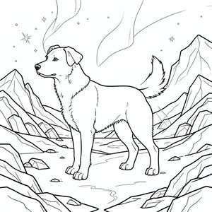 solo, chủ đề đơn, bốn chân, một đầu, một đuôi, đúng giải phẫu,, Lãnh nguyên đóng băng, sự hình thành băng, băng lấp lánh, cực quang, tuyết, rộng lớn, phong cảnh hoang vắng, địa hình đá, phối cảnh khí quyển, lạnh, trang màu, nghệ thuật đường, nền trắng, solo, chủ đề đơn, chính xác về mặt giải phẫu, giải phẫu hoàn hảo