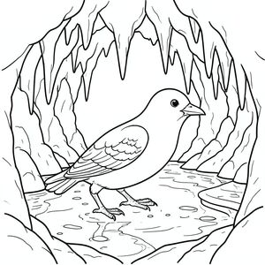 solo, một con chim, hai chân, hai cánh, một mỏ, chính xác về mặt giải phẫu, chim, hang động phát quang sinh học, nhũ đá, hồ bơi ngầm, sự hình thành, tường hang động, đá ướt, bề mặt phản chiếu, bầu không khí, chi tiết phức tạp, sự hình thành địa chất, trang màu, nghệ thuật đường, nền trắng, solo, chủ đề đơn, chính xác về mặt giải phẫu, giải phẫu hoàn hảo