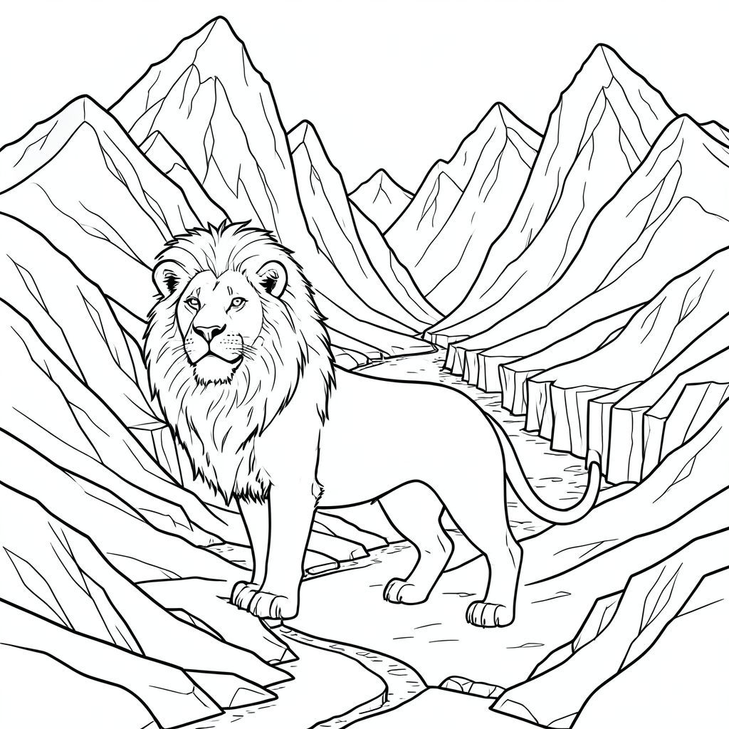 solo, chủ đề đơn, bốn chân, một đầu, một đuôi, đúng về mặt giải phẫu, sư tử, thung lũng sông băng cao chót vót, hang băng, băng tuyết, đỉnh tuyết, sông đóng băng, hình thành băng, khe nứt, băng, môi trường thực tế, trang màu, nghệ thuật đường, nền trắng, solo, chủ đề đơn, đúng giải phẫu, giải phẫu hoàn hảo