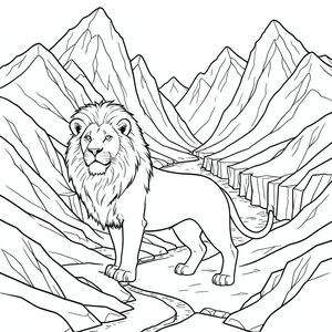 solo, chủ đề đơn, bốn chân, một đầu, một đuôi, đúng về mặt giải phẫu, sư tử, thung lũng sông băng cao chót vót, hang băng, băng tuyết, đỉnh tuyết, sông đóng băng, hình thành băng, khe nứt, băng, môi trường thực tế, trang màu, nghệ thuật đường, nền trắng, solo, chủ đề đơn, đúng giải phẫu, giải phẫu hoàn hảo