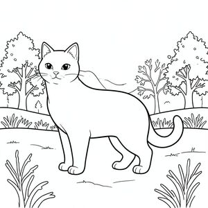 solo, chủ đề đơn, bốn chân, một đầu, một đuôi, đúng về mặt giải phẫu, con mèo, Tuyết, cánh đồng, cây cối, mờ, đơn giản, sạch sẽ, phong cảnh, đường chân trời, trong sáng, ánh sáng mặt trời, trang màu, nghệ thuật đường, nền trắng, solo, chủ đề đơn, chính xác về mặt giải phẫu, giải phẫu hoàn hảo