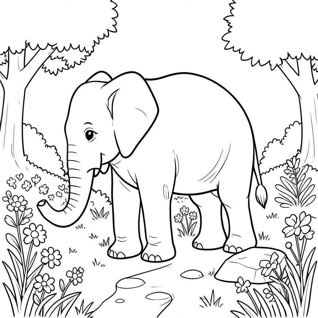 solo, một con voi, một thân cây, bốn chân, hai tai lớn, một cái đuôi, đúng về mặt giải phẫu, voi, Dọn dẹp rừng cây, Hoa dại, nền đơn giản, Môi trường sạch sẽ, Ánh sáng mặt trời, cỏ, Tán lá, cây cối, con đường, đá, trang màu, nghệ thuật đường, nền trắng, Solo, chủ đề đơn, Đúng về mặt giải phẫu, Giải phẫu hoàn hảo