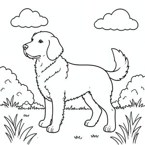 solo, chủ đề đơn, bốn chân, một đầu, một đuôi, đúng về mặt giải phẫu,, Bầu trời quang đãng, Mây, Lông tơ, trắng, đơn giản, dọn dẹp, vườn, cỏ, lý lịch, nghệ thuật đường, trang tô màu, nghệ thuật đường, nền trắng, solo, chủ đề đơn, chính xác về mặt giải phẫu, giải phẫu hoàn hảo