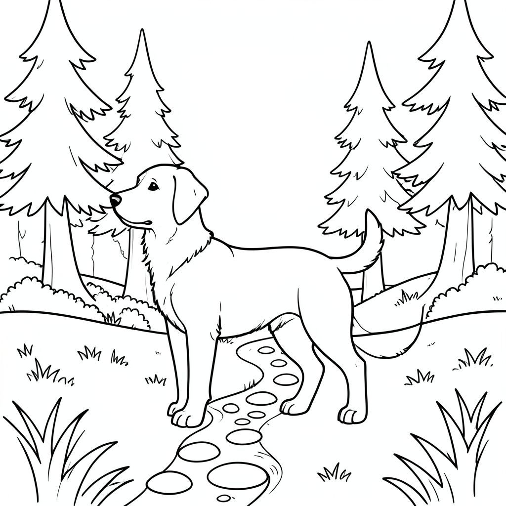 solo, chủ đề đơn, bốn chân, một đầu, một đuôi, đúng giải phẫu,, Đường rừng, cây thông, cây cao, nền đơn giản, môi trường sạch sẽ, ánh sáng mặt trời, bầu trời quang đãng, cỏ, con đường quanh co, đá mịn, trang màu, nghệ thuật đường, nền trắng, solo, chủ đề đơn, đúng về mặt giải phẫu, giải phẫu hoàn hảo