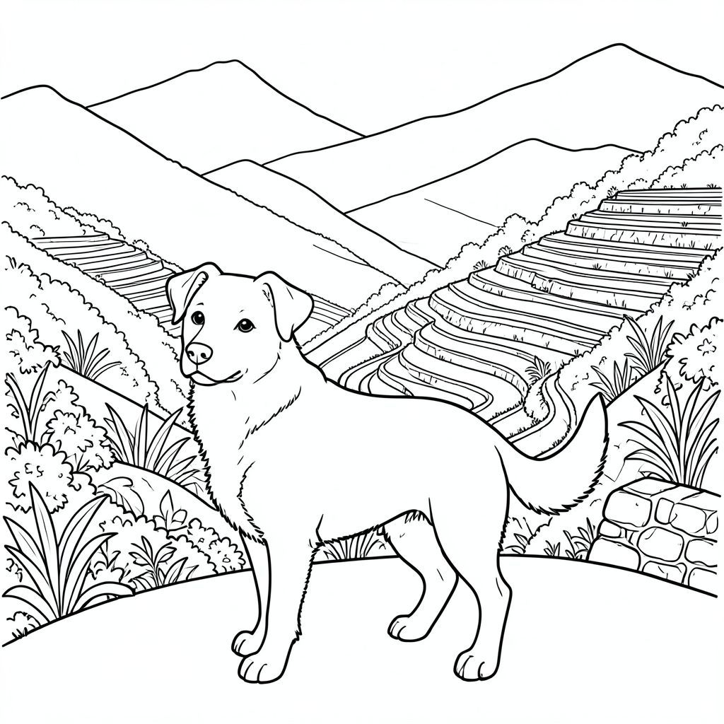 solo, chủ đề đơn, một đầu, hai mắt, hai tai, bốn chân, một đuôi, đúng về mặt giải phẫu,, Cánh đồng lúa, bậc thang, sườn núi, dốc đứng, tươi tốt, ánh sáng mặt trời, rộng lớn, tầm nhìn mở rộng, đồi thoai thoải, đá phong hóa, trang màu, nghệ thuật đường, nền trắng, solo, chủ đề đơn, đúng giải phẫu, giải phẫu hoàn hảo