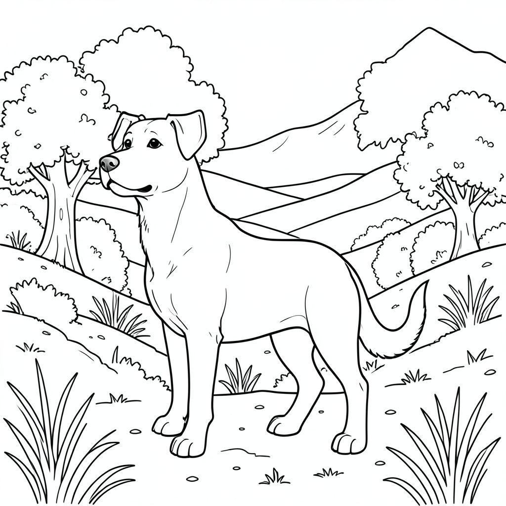 solo, chủ đề đơn, một đầu, hai mắt, hai tai, bốn chân, một đuôi, tỷ lệ tự nhiên, quy mô thích hợp trong môi trường, đúng giải phẫu,, cây cối, sườn đồi, Địa Trung Hải, rộng mở, mở rộng, ánh nắng, những ngọn đồi thoai thoải, trái đất kết cấu, cỏ khô, núi xa, trang màu, nghệ thuật đường, nền trắng, solo, chủ đề đơn, đúng giải phẫu, giải phẫu hoàn hảo