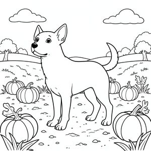 solo, chủ đề đơn, một đầu, hai mắt, hai tai, bốn chân, một đuôi, tỷ lệ tự nhiên, quy mô thích hợp trong môi trường, đúng giải phẫu,, bí ngô, đất rải rác, đất, cánh đồng rộng lớn, bầu trời nắng, cây cối xa, đồi thoai thoải, mặt đất kết cấu, ấm áp, thành phần đơn giản, trang màu, nghệ thuật đường, nền trắng, solo, chủ đề đơn, đúng giải phẫu, giải phẫu hoàn hảo