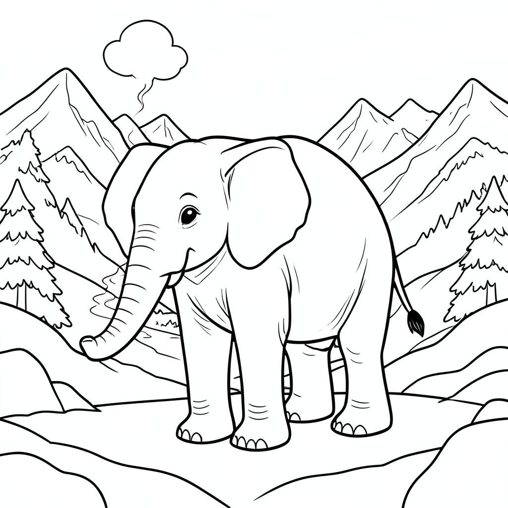 Độc lập, một con voi, một đầu, hai mắt, hai tai lớn, một thân cây, bốn chân, một đuôi, bàn chân trên nền đất vững chắc, tỷ lệ tự nhiên, quy mô thích hợp trong môi trường, đúng về mặt giải phẫu, voi, tuyết, thung lũng, núi, mùa đông, suối nước nóng, hơi nước, trắng, băng giá, lạnh, xe trượt tuyết, trang tô màu, nghệ thuật đường, nền trắng, solo, chủ đề đơn, đúng giải phẫu, giải phẫu hoàn hảo