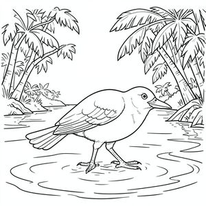 solo, một con chim, một đầu, hai mắt, một mỏ, hai cánh, hai chân, một đuôi, tỷ lệ tự nhiên, quy mô thích hợp trong môi trường, đúng giải phẫu, chim, Rừng ngập mặn, vịnh, Nước, nông, nhiệt đới, Ánh sáng mặt trời, chi tiết, thực tế, Phác thảo bút chì, Phức tạp, Trang tô màu, nghệ thuật đường, nền trắng, Solo, chủ đề đơn, chính xác về mặt giải phẫu, giải phẫu hoàn hảo