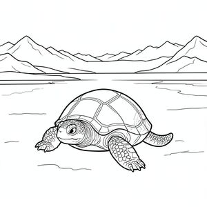 solo, rùa đơn, một đầu, hai mắt, bốn chân, một vỏ, một đuôi, bàn chân trên mặt đất vững chắc, tỷ lệ tự nhiên, quy mô thích hợp trong môi trường, đúng về mặt giải phẫu, rùa, Muối trắng phẳng, rộng lớn, núi, Đỉnh núi xa, phong cảnh khắc nghiệt, Chế độ xem mở rộng, đường chân trời, bầu trời quang đãng, ánh nắng, Bề mặt phản chiếu, trang màu, nghệ thuật đường, nền trắng, Solo, chủ đề đơn, đúng giải phẫu, giải phẫu hoàn hảo