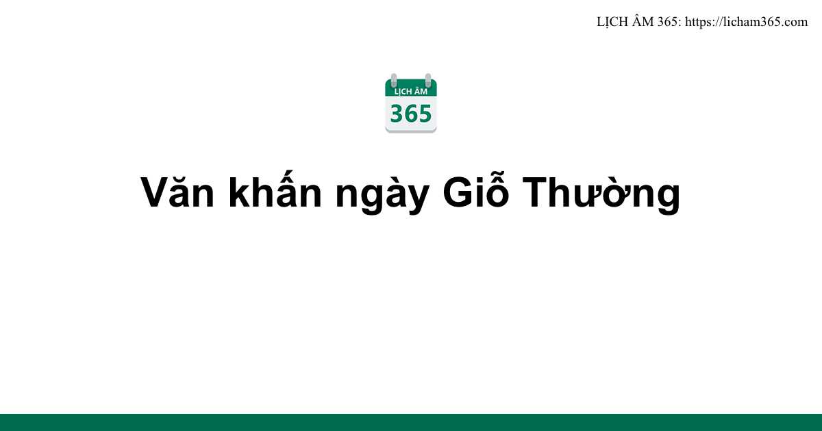 Văn khấn ngày Giỗ Thường