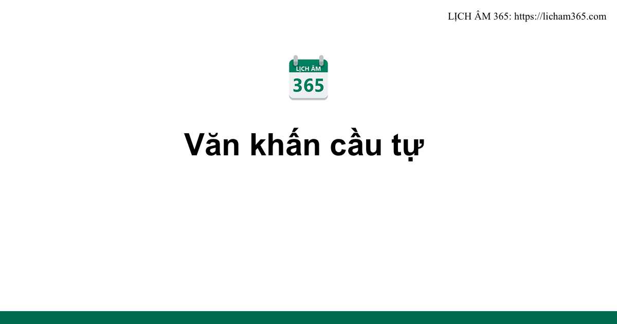 Văn khấn cầu tự 