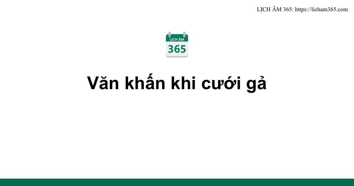 Văn khấn khi cưới gả