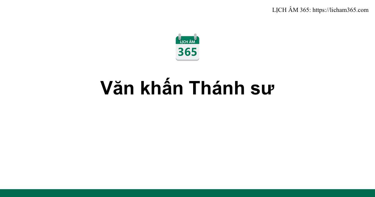 Văn khấn Thánh sư
