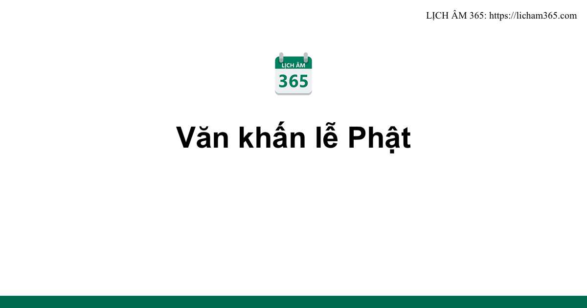 Văn khấn lễ Phật 
