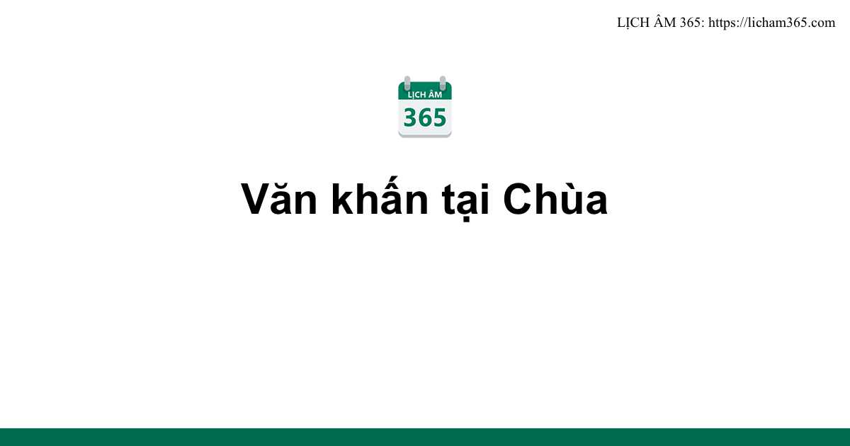 Văn khấn tại Chùa 