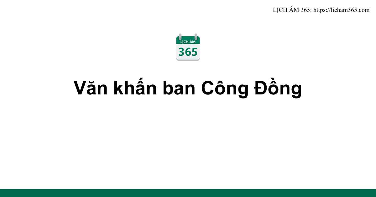 Văn khấn ban Công Đồng 