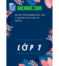 Tải Bài Tập Trắc Nghiệm GDCD 7 Bài 4- Đạo Đức Và Kỷ Luật Có Đáp Án