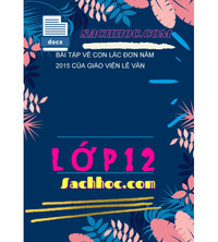 Tải Bài tập về con lắc đơn năm 2015 của giáo viên lê vân