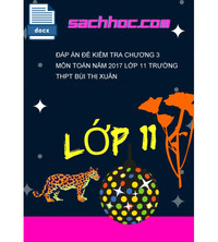Tải Đáp án đề kiểm tra chương 3 môn toán năm 2017 lớp 11 trường thpt bùi thị xuân