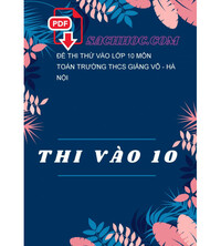 Tải Đề thi thử vào lớp 10 môn Toán trường THCS Giảng Võ - Hà Nội