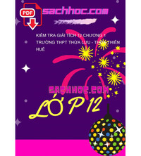 Tải Kiểm tra Giải tích 12 chương 1 trường THPT Thừa Lưu - Thừa Thiên Huế