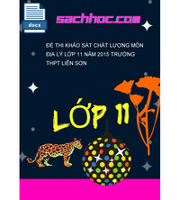 Tải Đề thi khảo sát chất lượng môn địa lý lớp 11 năm 2015 trường thpt liễn sơn