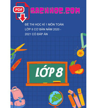 Tải Đề thi học kì 1 môn Toán lớp 8 cơ bản năm 2020 - 2021 có đáp án