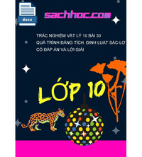 Tải Trắc Nghiệm Vật Lý 10 Bài 30 Quá Trình Đẳng Tích. Định Luật Sác-Lơ Có Đáp Án Và Lời Giải