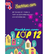 Tải Đề thi học kì 1 Toán 12 THPT và GDTX năm học 2017 - 2018 sở Đồng Nai