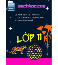 Tải Đề kiểm tra 1 tiết môn vật lí lớp 11 năm 2017 trường thpt số 1 nghĩa hành mã 1