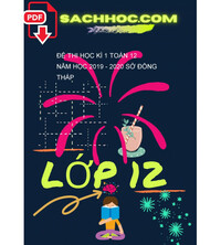 Tải Đề thi học kì 1 Toán 12 năm học 2019 - 2020 sở Đồng Tháp