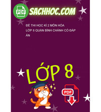 Tải Đề thi học kì 2 môn Hóa lớp 8 quận Bình Chánh có đáp án