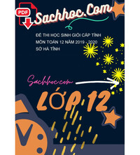 Tải Đề thi học sinh giỏi cấp tỉnh môn Toán 12 năm 2019 - 2020 sở Hà Tĩnh