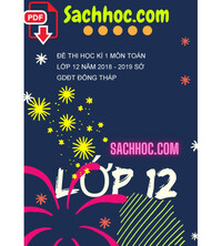 Tải Đề thi học kì 1 môn Toán lớp 12 năm 2018 - 2019 sở GDĐT Đồng Tháp