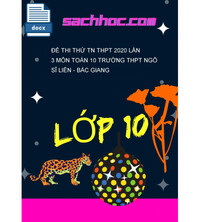 Tải Đề thi thử TN THPT 2020 lần 3 môn Toán 10 trường THPT Ngô Sĩ Liên - Bắc Giang