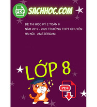 Tải Đề thi học kỳ 2 Toán 8 năm 2019 - 2020 trường THPT chuyên Hà Nội - Amsterdam