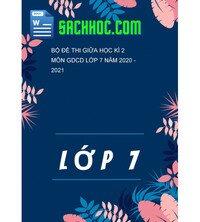 Tải Bộ đề thi giữa học kì 2 môn GDCD lớp 7 năm 2020 - 2021