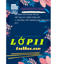 Tải Bài kiểm tra có đáp án chi tiết học kỳ 2 môn Toán lớp 11 trường THPT Mariecurie năm học 2016- 2017