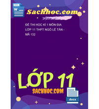 Tải Đề thi học kì 1 môn Địa lớp 11 THPT Ngô Lê Tân - Mã 132