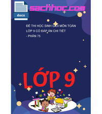 Tải Đề thi học sinh giỏi môn Toán lớp 9 có đáp án chi tiết - Phần 75