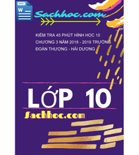 Tải Kiểm tra 45 phút Hình học 10 chương 3 năm 2018 - 2019 trường Đoàn Thượng - Hải Dương